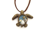 Sea Turtle Necklace Gold