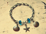 silver blue starfish jewelry